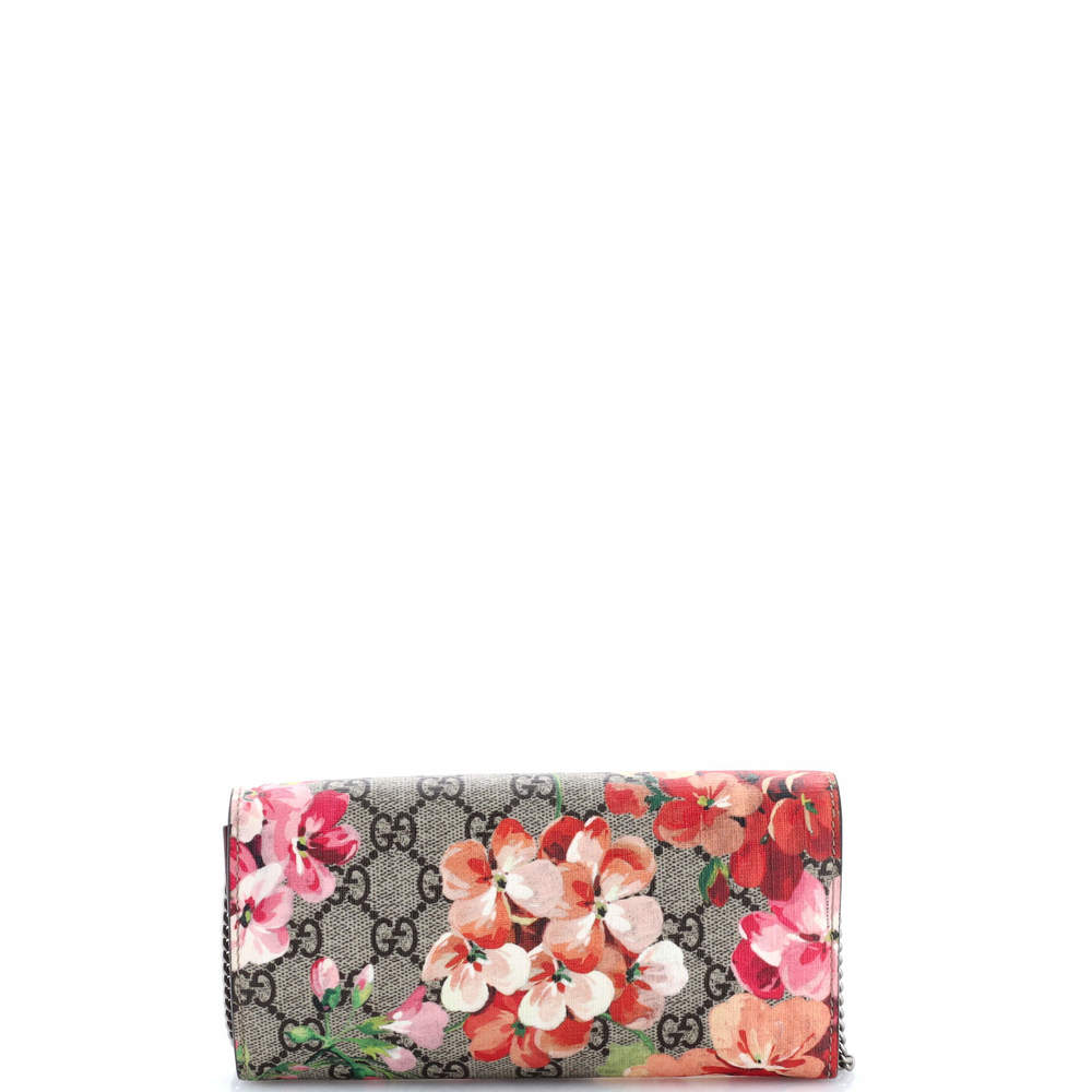 Gucci Long Dionysus Chain Wallet Blooms Print GG Coated Canvas - Picture 3 of 7